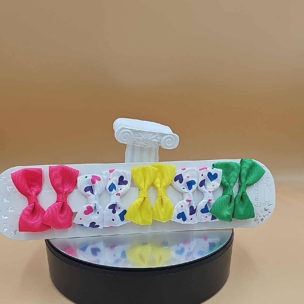Colorful Hair Bow Set - Picture 4 of 6